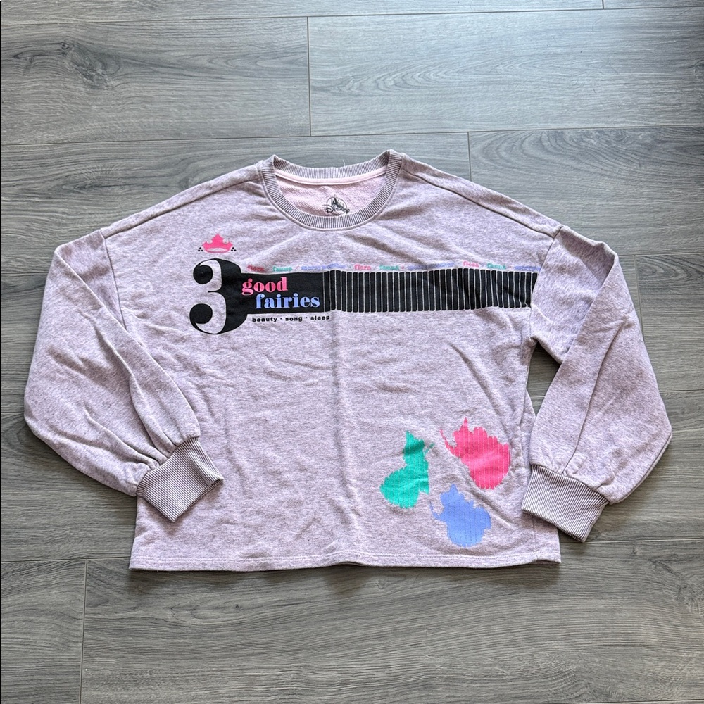 Sleeping Beauty 3 Good Fairies Crew Neck Sweater